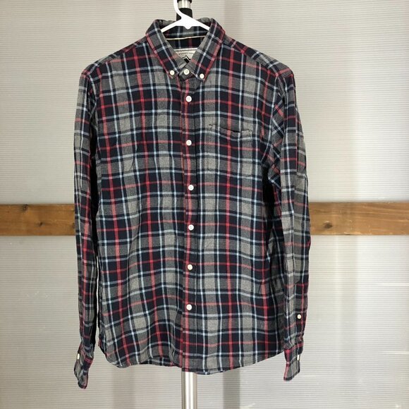 Penfield Crossfield Blue Red Grey Plaid Button Down Shirt Sz S - Picture 2 of 9